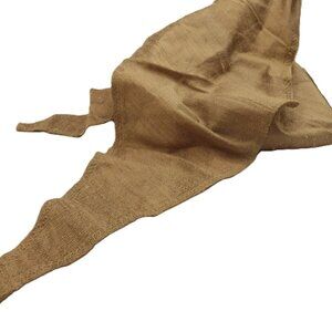 Long 100% Silk Scarf/ Sash/ Antique Gold/ 92" X 6.5"